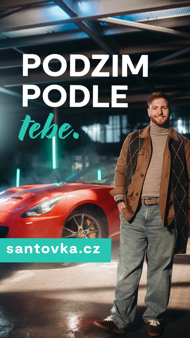 Packshot 3: fotka na lavici, claim Vládni podzimu ve vínových pruzích